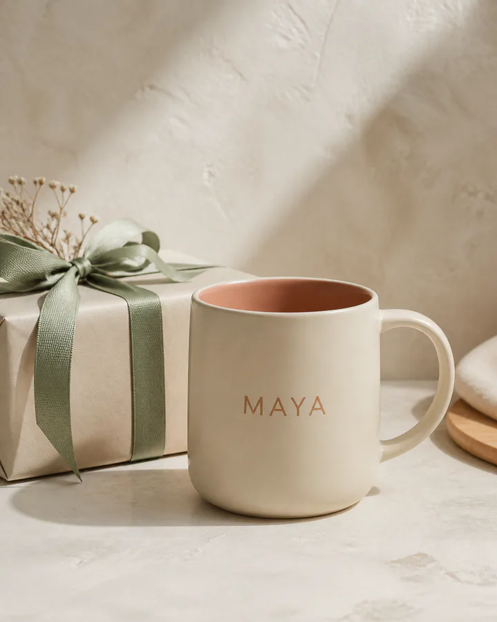Personalized mug gift for a birthday celebration